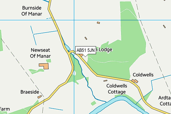 AB51 5JN map - OS VectorMap District (Ordnance Survey) AB51 5JN map - OS VectorMap District (Ordnance Survey)