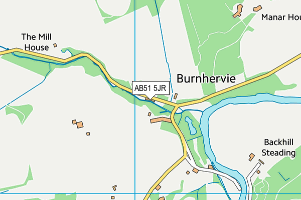 AB51 5JR map - OS VectorMap District (Ordnance Survey) AB51 5JR map - OS VectorMap District (Ordnance Survey)