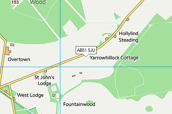 AB51 5JU map - OS VectorMap District (Ordnance Survey) AB51 5JU map - OS VectorMap District (Ordnance Survey)