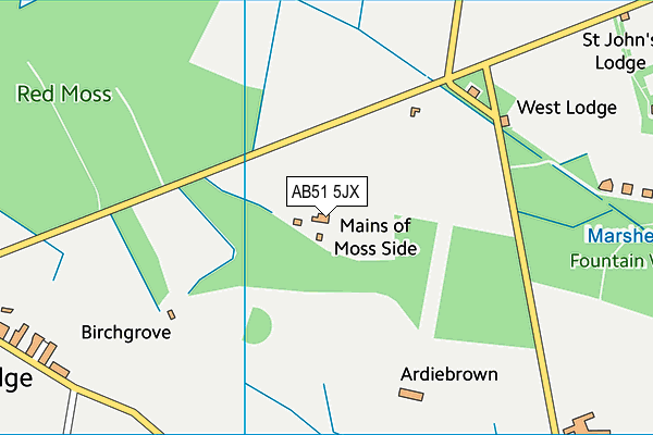 AB51 5JX map - OS VectorMap District (Ordnance Survey) AB51 5JX map - OS VectorMap District (Ordnance Survey)