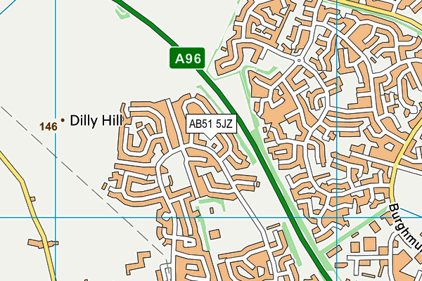 AB51 5JZ map - OS VectorMap District (Ordnance Survey) AB51 5JZ map - OS VectorMap District (Ordnance Survey)