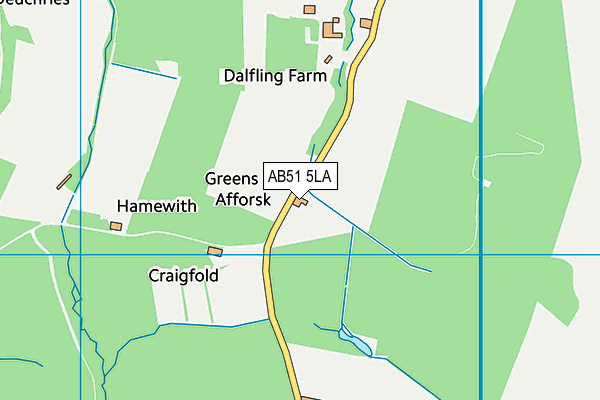 AB51 5LA map - OS VectorMap District (Ordnance Survey) AB51 5LA map - OS VectorMap District (Ordnance Survey)