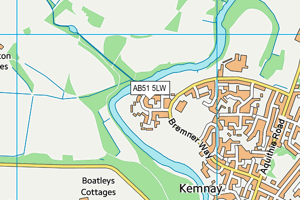 AB51 5LW map - OS VectorMap District (Ordnance Survey) AB51 5LW map - OS VectorMap District (Ordnance Survey)