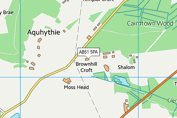 AB51 5PA map - OS VectorMap District (Ordnance Survey) AB51 5PA map - OS VectorMap District (Ordnance Survey)