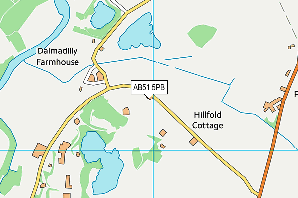 AB51 5PB map - OS VectorMap District (Ordnance Survey) AB51 5PB map - OS VectorMap District (Ordnance Survey)