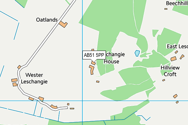 AB51 5PP map - OS VectorMap District (Ordnance Survey)