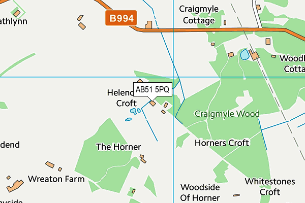 AB51 5PQ map - OS VectorMap District (Ordnance Survey) AB51 5PQ map - OS VectorMap District (Ordnance Survey)