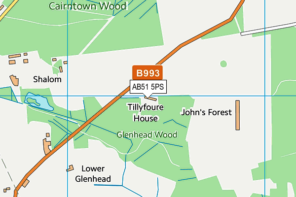 AB51 5PS map - OS VectorMap District (Ordnance Survey) AB51 5PS map - OS VectorMap District (Ordnance Survey)