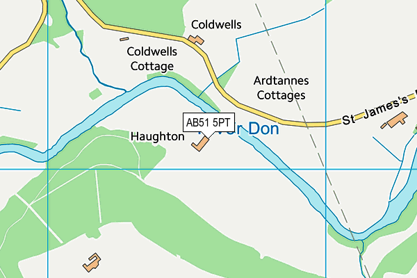 AB51 5PT map - OS VectorMap District (Ordnance Survey) AB51 5PT map - OS VectorMap District (Ordnance Survey)
