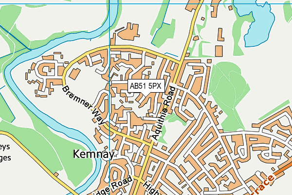 AB51 5PX map - OS VectorMap District (Ordnance Survey) AB51 5PX map - OS VectorMap District (Ordnance Survey)