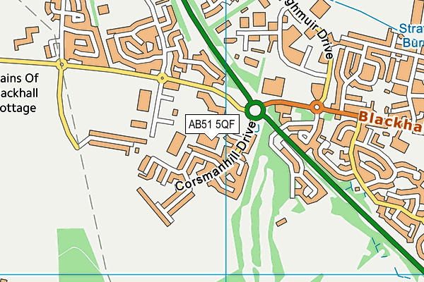 AB51 5QF map - OS VectorMap District (Ordnance Survey) AB51 5QF map - OS VectorMap District (Ordnance Survey)