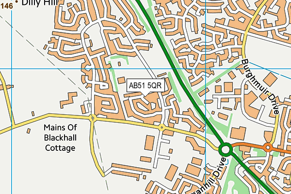 AB51 5QR map - OS VectorMap District (Ordnance Survey) AB51 5QR map - OS VectorMap District (Ordnance Survey)