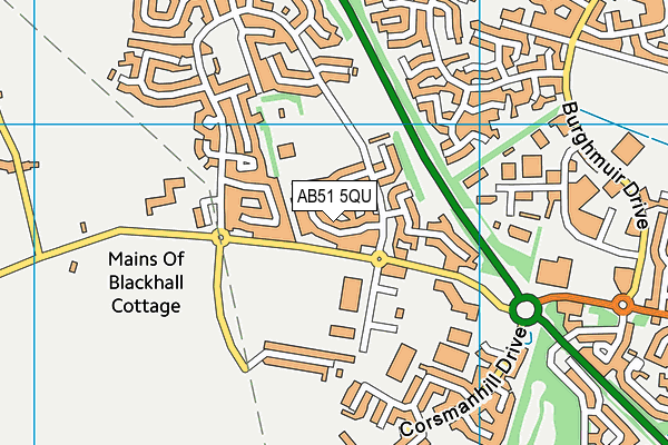 AB51 5QU map - OS VectorMap District (Ordnance Survey) AB51 5QU map - OS VectorMap District (Ordnance Survey)