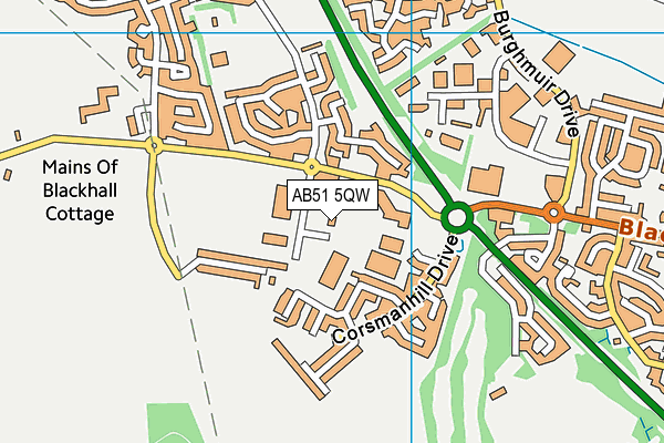 AB51 5QW map - OS VectorMap District (Ordnance Survey) AB51 5QW map - OS VectorMap District (Ordnance Survey)