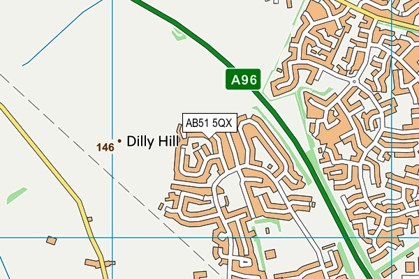 AB51 5QX map - OS VectorMap District (Ordnance Survey) AB51 5QX map - OS VectorMap District (Ordnance Survey)