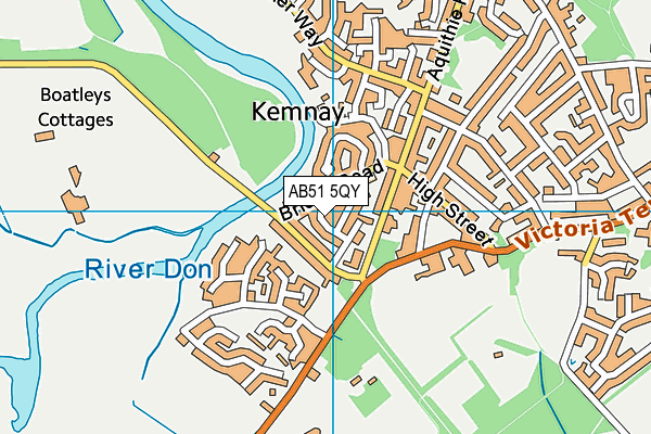 AB51 5QY map - OS VectorMap District (Ordnance Survey) AB51 5QY map - OS VectorMap District (Ordnance Survey)