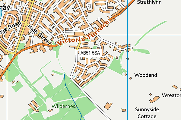 AB51 5SA map - OS VectorMap District (Ordnance Survey) AB51 5SA map - OS VectorMap District (Ordnance Survey)
