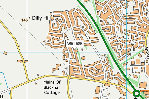 AB51 5SB map - OS VectorMap District (Ordnance Survey) AB51 5SB map - OS VectorMap District (Ordnance Survey)