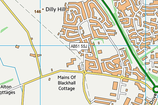 AB51 5SJ map - OS VectorMap District (Ordnance Survey) AB51 5SJ map - OS VectorMap District (Ordnance Survey)
