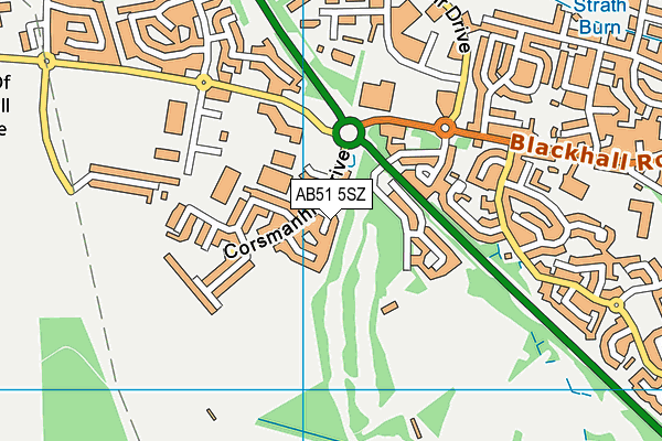 AB51 5SZ map - OS VectorMap District (Ordnance Survey)