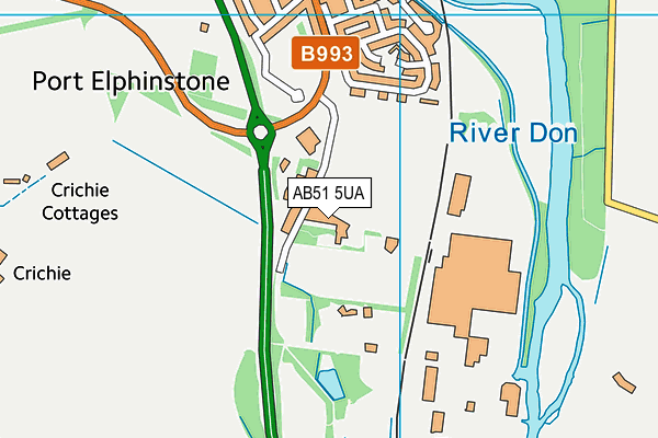 AB51 5UA map - OS VectorMap District (Ordnance Survey) AB51 5UA map - OS VectorMap District (Ordnance Survey)
