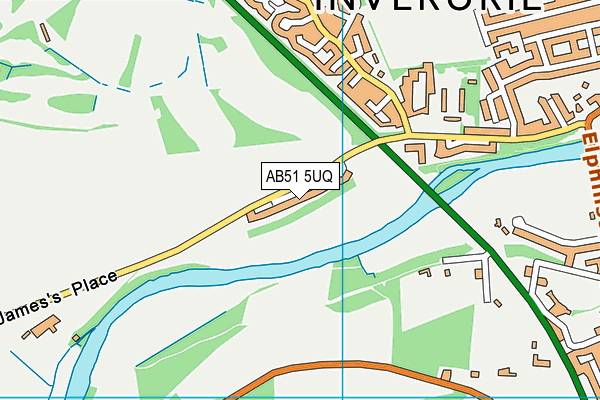 AB51 5UQ map - OS VectorMap District (Ordnance Survey)
