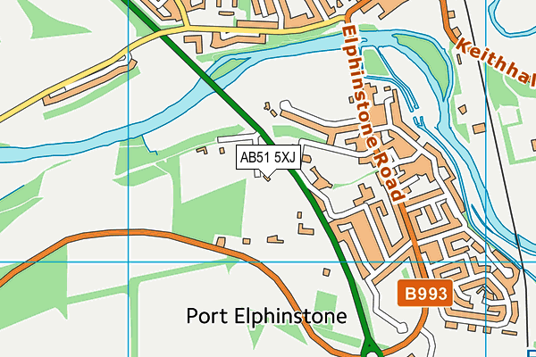 AB51 5XJ map - OS VectorMap District (Ordnance Survey) AB51 5XJ map - OS VectorMap District (Ordnance Survey)