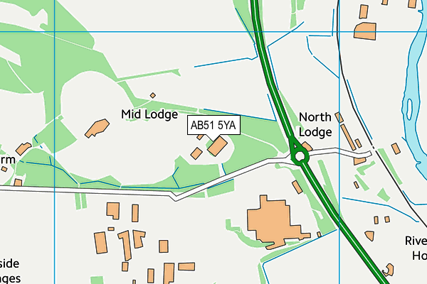AB51 5YA map - OS VectorMap District (Ordnance Survey) AB51 5YA map - OS VectorMap District (Ordnance Survey)
