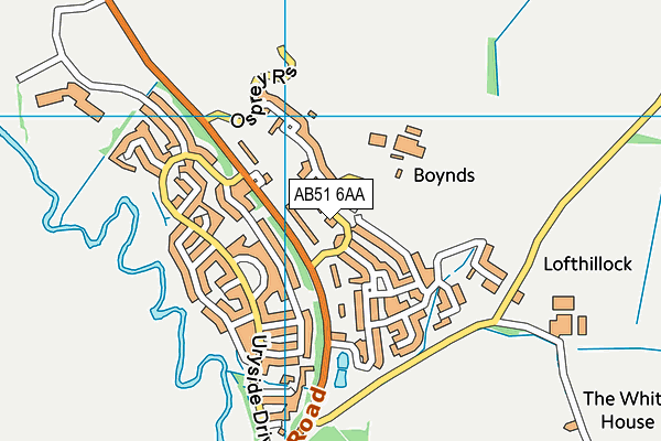 AB51 6AA map - OS VectorMap District (Ordnance Survey) AB51 6AA map - OS VectorMap District (Ordnance Survey)