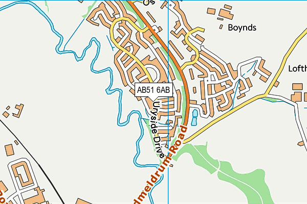 AB51 6AB map - OS VectorMap District (Ordnance Survey) AB51 6AB map - OS VectorMap District (Ordnance Survey)