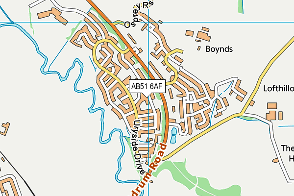 AB51 6AF map - OS VectorMap District (Ordnance Survey) AB51 6AF map - OS VectorMap District (Ordnance Survey)