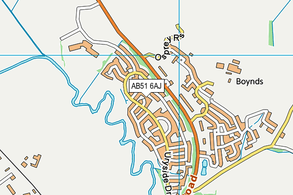 AB51 6AJ map - OS VectorMap District (Ordnance Survey) AB51 6AJ map - OS VectorMap District (Ordnance Survey)