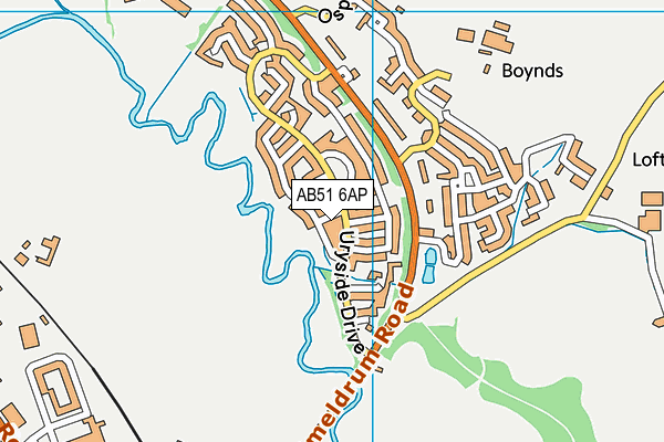 AB51 6AP map - OS VectorMap District (Ordnance Survey) AB51 6AP map - OS VectorMap District (Ordnance Survey)