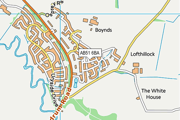AB51 6BA map - OS VectorMap District (Ordnance Survey) AB51 6BA map - OS VectorMap District (Ordnance Survey)