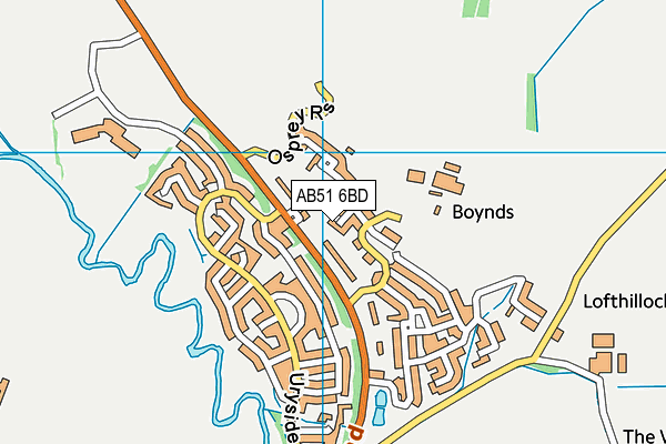 AB51 6BD map - OS VectorMap District (Ordnance Survey) AB51 6BD map - OS VectorMap District (Ordnance Survey)
