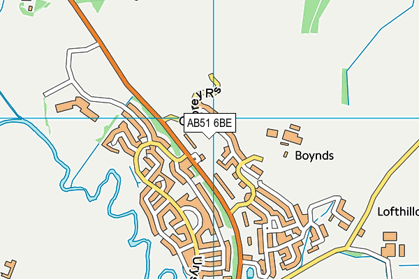 AB51 6BE map - OS VectorMap District (Ordnance Survey) AB51 6BE map - OS VectorMap District (Ordnance Survey)
