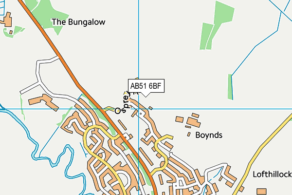 AB51 6BF map - OS VectorMap District (Ordnance Survey) AB51 6BF map - OS VectorMap District (Ordnance Survey)