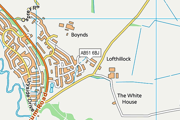 AB51 6BJ map - OS VectorMap District (Ordnance Survey) AB51 6BJ map - OS VectorMap District (Ordnance Survey)