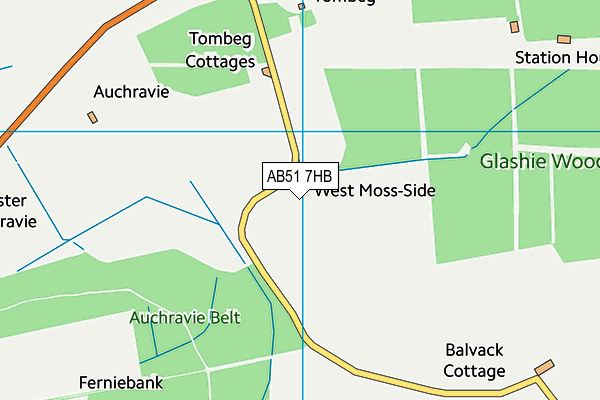 AB51 7HB map - OS VectorMap District (Ordnance Survey) AB51 7HB map - OS VectorMap District (Ordnance Survey)