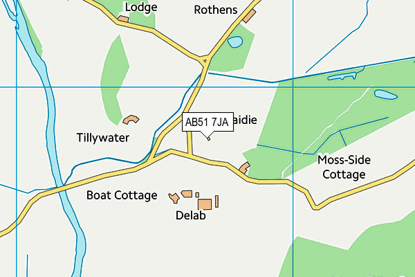 AB51 7JA map - OS VectorMap District (Ordnance Survey) AB51 7JA map - OS VectorMap District (Ordnance Survey)