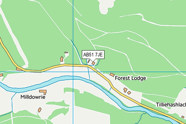 AB51 7JE map - OS VectorMap District (Ordnance Survey) AB51 7JE map - OS VectorMap District (Ordnance Survey)