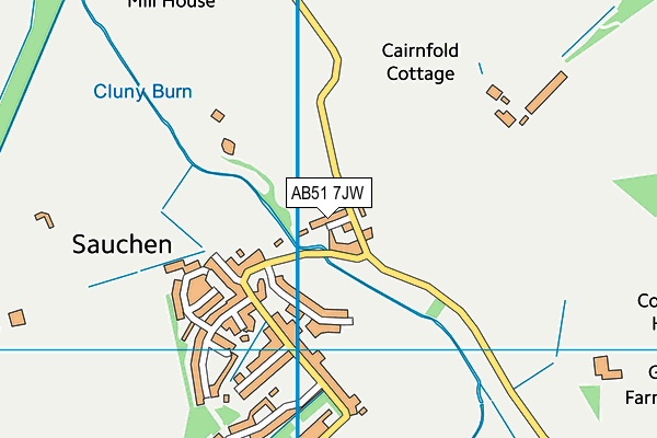 AB51 7JW map - OS VectorMap District (Ordnance Survey) AB51 7JW map - OS VectorMap District (Ordnance Survey)