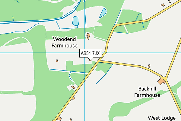 AB51 7JX map - OS VectorMap District (Ordnance Survey) AB51 7JX map - OS VectorMap District (Ordnance Survey)