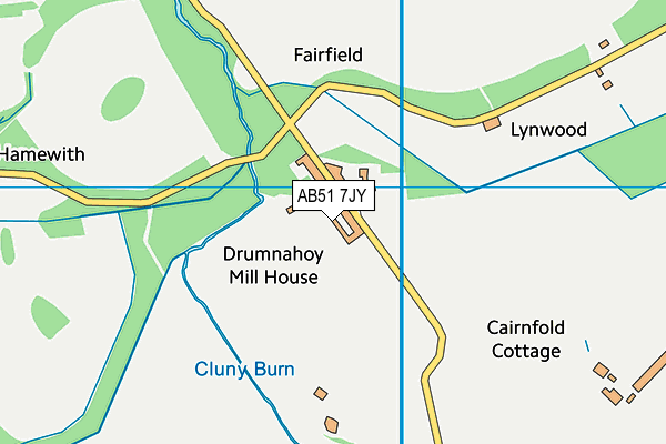 AB51 7JY map - OS VectorMap District (Ordnance Survey) AB51 7JY map - OS VectorMap District (Ordnance Survey)