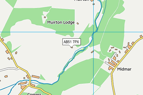 AB51 7PX map - OS VectorMap District (Ordnance Survey) AB51 7PX map - OS VectorMap District (Ordnance Survey)