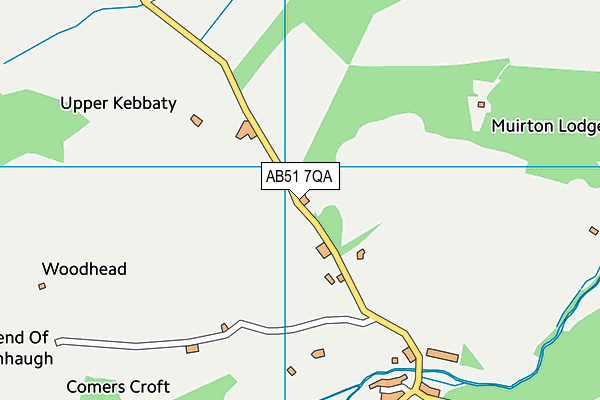 AB51 7QA map - OS VectorMap District (Ordnance Survey) AB51 7QA map - OS VectorMap District (Ordnance Survey)