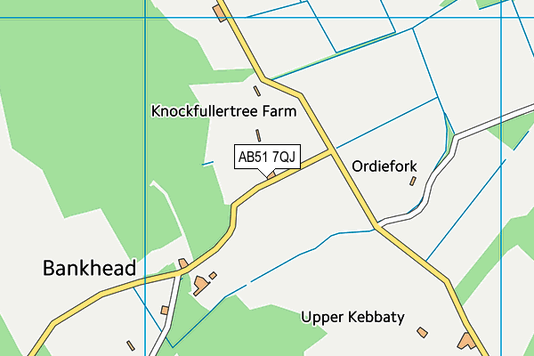 AB51 7QJ map - OS VectorMap District (Ordnance Survey) AB51 7QJ map - OS VectorMap District (Ordnance Survey)