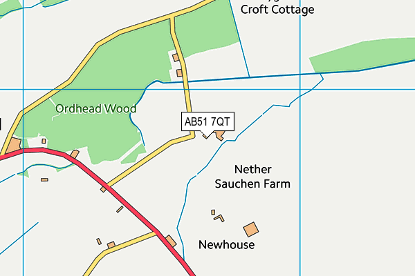 AB51 7QT map - OS VectorMap District (Ordnance Survey) AB51 7QT map - OS VectorMap District (Ordnance Survey)