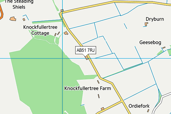 AB51 7RJ map - OS VectorMap District (Ordnance Survey) AB51 7RJ map - OS VectorMap District (Ordnance Survey)