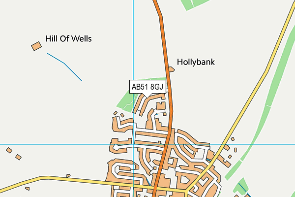 AB51 8GJ map - OS VectorMap District (Ordnance Survey) AB51 8GJ map - OS VectorMap District (Ordnance Survey)